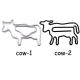 cow decorative paper clips, animal shaped paper clips