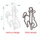 cowboy riding bucking horse shaped paper clips, fun decorative paper clips