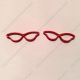 wire shaped paper clips in eyeglasses or spectacles outline