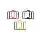 suitcase shaped paper clips in multiple colors