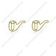 shaped paper clips in the outline of tobacco pipe