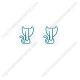 animal shaped paper clips in cat outline