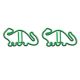 dinosaur decorative paper clips,Brontosauras decorative paper clips in green