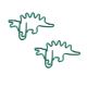 animal shaped paper clips in the outline of Stegosaurus