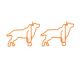 animal shaped paper clips in dog outline, promotional gifts