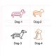 dog shaped paper clips, puppy decorative paper clips