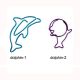 cute dolphin shaped paper clips, fish paper clips