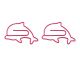 dolphin decorative paper clips, cute fish paper clips
