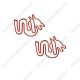 animal shaped paper clips in dragon outline