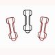 dumbell shaped paper clips, fun decorative paper clips
