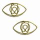 eye shaped paper clips, brass decorative paper clips