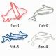 fish shaped paper clips, aquarium decorative paper clips