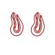 fire shaped paper clips, cute flame decorative paper clips