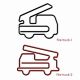 fire truck shaped paper clips, fire engine decorative paper clips