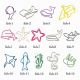 shaped paper clips in different outlines of fishes or marine lives