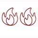 flame decorative paper clips, fire shaped paper clips