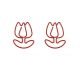 red flower shaped paper clips