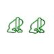 animal shaped paper clips in green frog outline