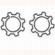 gear decorative paper clips, fun promotional paper clips