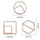 geometric shaped paper clips, gold decorative paper clips