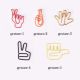 hand gesture shaped paper clips, cute decorative paper clips