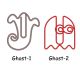ghost shaped paper clips, halloween paper clips, holiday gifts