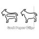 animal shaped paper clips in goat outline