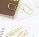 gold paper clip bookmarks, jumbo paper clips