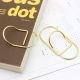gold paper clip bookmarks, jumbo paper clips