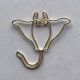 gold stingyray jumbo paper clips, extra large paper clips