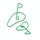 shaped paper clips in golf course outline, business gifts