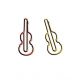 music shaped paper clips in guitar outline