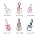musical instrument shaped paper clips, music decorative paper clips
