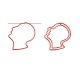 head shaped paper clips, cute decorative paper clips