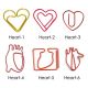 heart paper clips, heart decorative paper clips