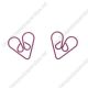 heart shaped paper clips in pink wire