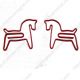 horse decorative paper clips, animal shaped paper clips