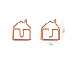 shaped paper clips in house outline