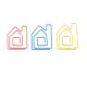 house shaped paper clips with a chimney