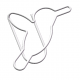wire large paper clips in the outline of humming bird, hummingbird jumbo paper clips