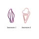 shaped paper clips in icecream outline, advertising gifts