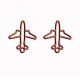 battleplane shaped paper clips in red, jet paper clips