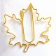 jumbo maple leaf paper clips, extra large gold paper clips