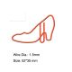 wire jumbo paper clips in high-heeled shoe outline, promotional gifts
