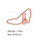 wire jumbo paper clips in high-heeled shoe outline, promotional gifts