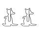kangaroo decorative paper clips, animal shaped paper clips