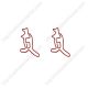 animal shaped paper clips in kangaroo outline, decorative paper clips