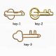 key decorative paper clips, fun shaped paper clips