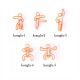 Kongfu moves shaped paper clips, martial arts decorative paper clips