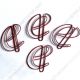 letter shaped paper clips in the outline of a cursive e